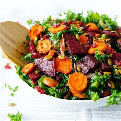 Roasted Carrot Beetroot And Kale Salad Green Connect Illawarra Recipes