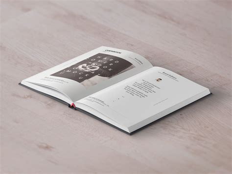 Free Open Hardcover Book Mockup Perspective View Creativebooster