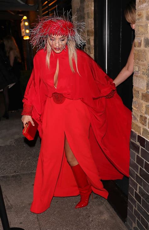 Rita Ora Sexy Tits And Panties In Red Dress 15 Pics The