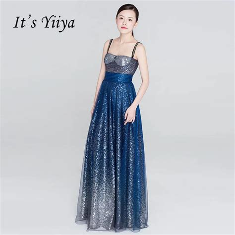 Buy Its Yiiya New Navy Illusion Boat Neck Sleeveless Elegant Evening Dress