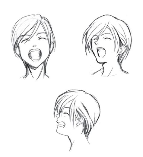 Boys Laughing Face Draw Manga Faces