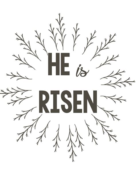 He Is Risen Free Printable Easter Sign Paper Trail Design