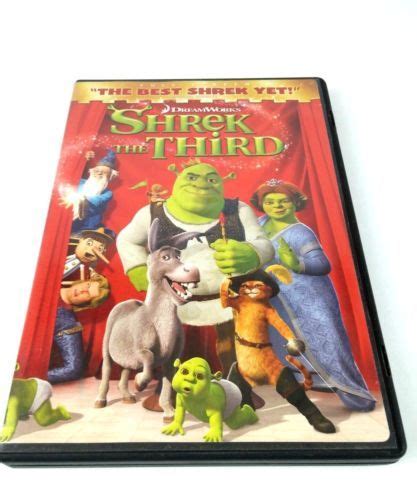 Shrek The Third Dvd 2007 Full Screen Version Shrek Dvd Full Screen