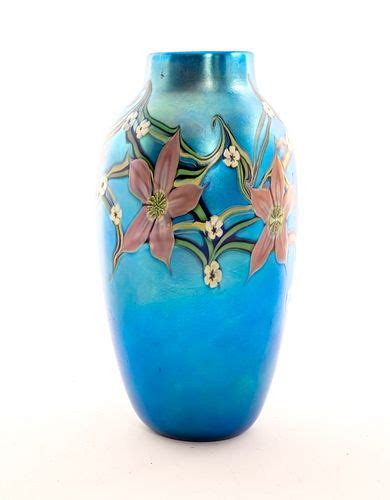 Orient And Flume Art Glass Floral Vase Sold At Auction On 17th September Nest Egg Auctions