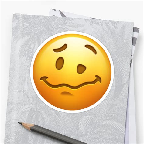 Pegatinas Woozy Face Emoji De Stertube Redbubble