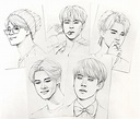 BTS Páginas para colorear 10 dibujos realistas de BTS Jimin - Etsy México