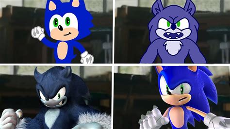 Sonic The Hedgehog Movie Werehog Vs Sonic Prime Uh Meow All Designs