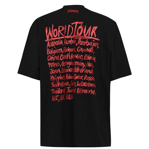 Vetements World Tour T Shirt Men Regular Fit T Shirts Flannels