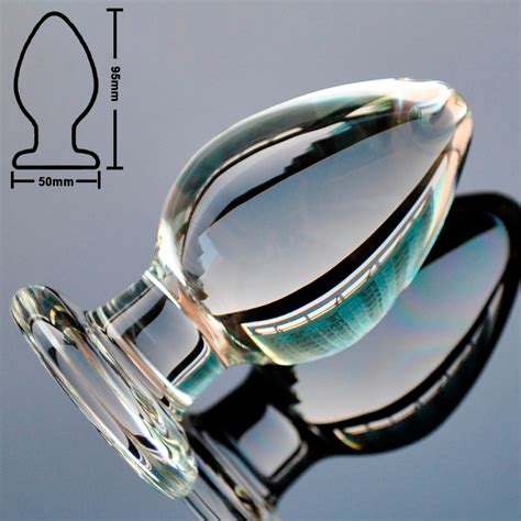 50mm Large Crystal Butt Plug Vagina Ball Big Pyrex Glass Anal Dildo