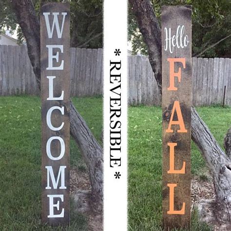 Fall Welcome Sign Fall Front Porch Sign Pumpkin Porch Sign Etsy
