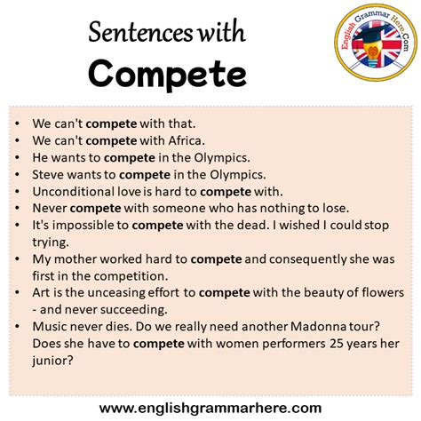 Sentences With Compete Compete In A Sentence In English Sentences For