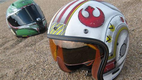 I've never seen a motorcycle helmet with the complex contours of an aph. Star Wars Motorcycle Helmets For X-Wing Pilots and Bounty ...
