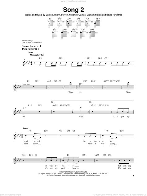 Use the search function at the top of the page if you know what tab you're looking for, or use the navigation bar above if you just want to take a look around! Blur - Song 2 sheet music (easy) for guitar solo (chords ...