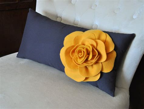 Mustard Rose On Charcoal Gray Porta Bella Pillow Pillows Yellow