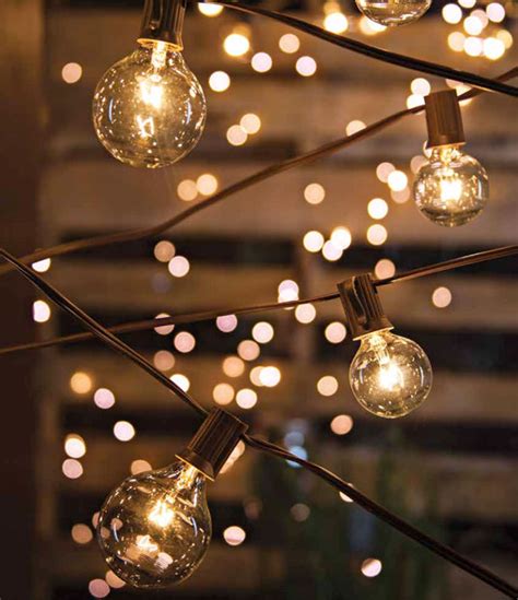 Chandeliers, bathroom lighting, pendants, ceiling lights Cafe Style String Light Set - 10 Lights 10.8 Feet - End To ...