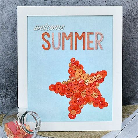 Easy Summer Button Craft And Free Printable A Cultivated Nest