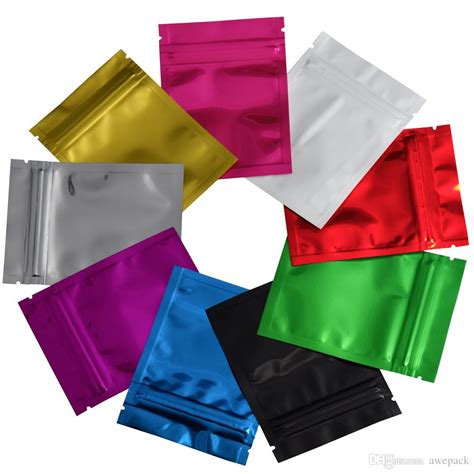 2021 7510cm Zipper Top Mylar Foil Bag Reclosable Aluminum Foil Zip