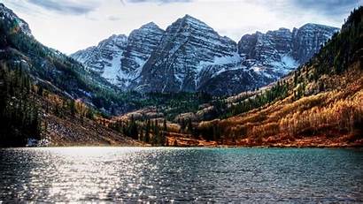 Colorado Mountains Water Snow Nature Maroon Trees