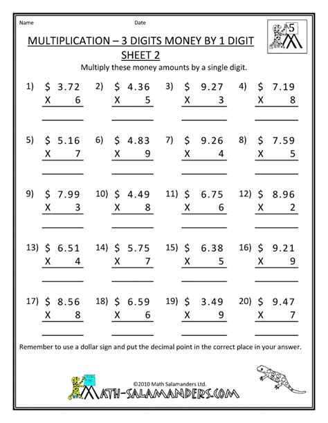 Printable 9th Grade Math Worksheets