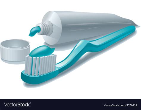 Toothpaste And Toothbrush Royalty Free Vector Image