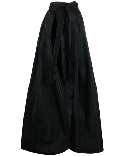Pinko Taffeta High Waisted Maxi Skirt In Black Lyst