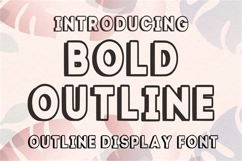 Bold Outline Font By Infinity Art Studio Creative Fabrica