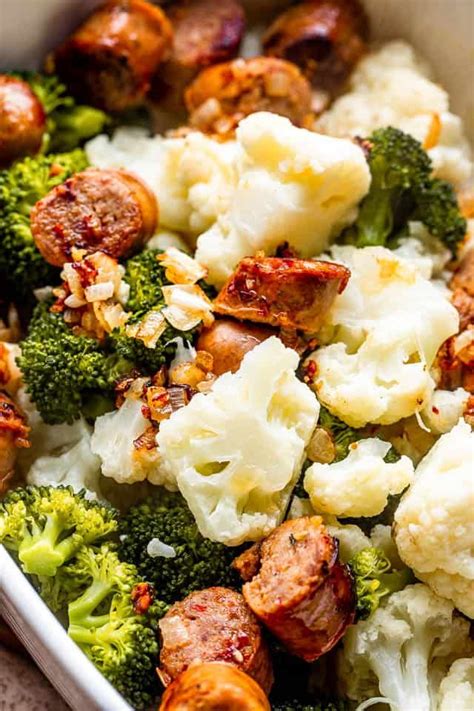 Food wishes with chef john. This Cheesy Broccoli, Sausage and Cauliflower Casserole is ...