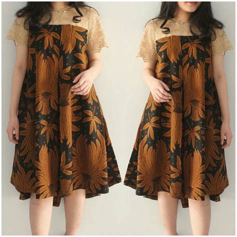Model baju dress kain brokat. Dress Batik Wanita Modern - Model Baju Terbaru