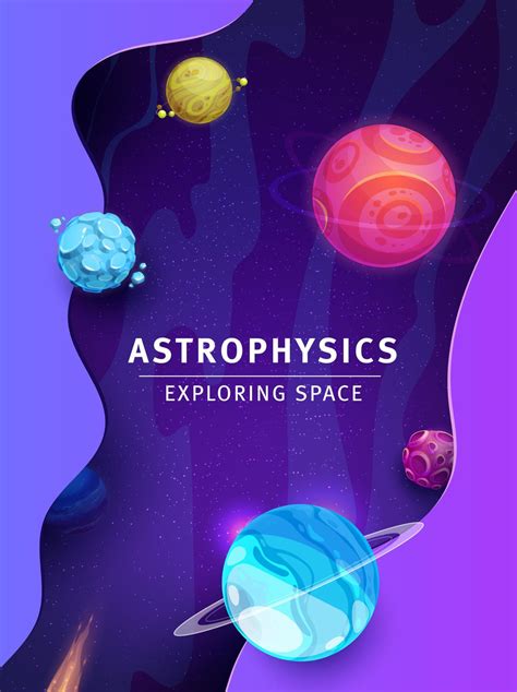 Astrophysics Poster Galaxy Space Planets Stars 23208087 Vector Art At