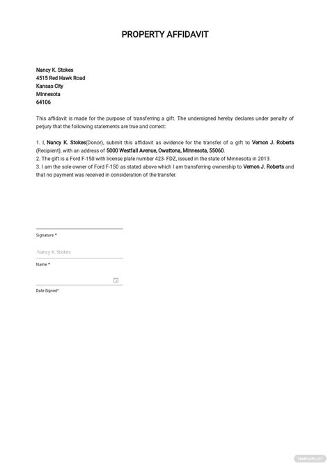 Affidavit Form Microsoft Word Templates Affidavit Templates Letter