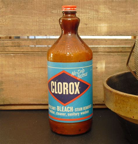 Vintage Clorox Bottle Whirlpool Advertising Quart Bottle Brown