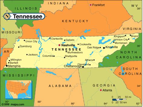Clarksville Tennessee Carte Et Image Satellite