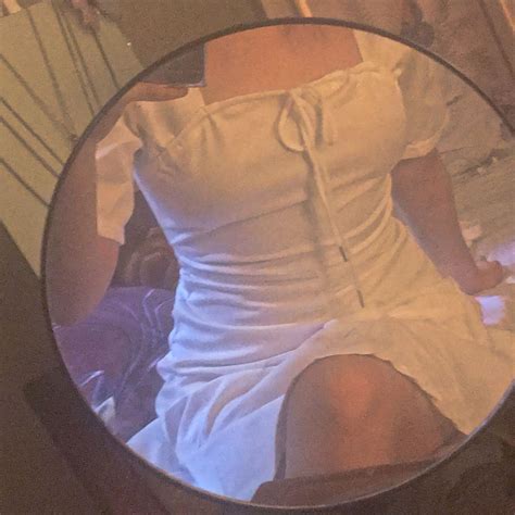 white dress girl mirror reflection ethereal filter idk white dress aesthetic dresses aesthetic