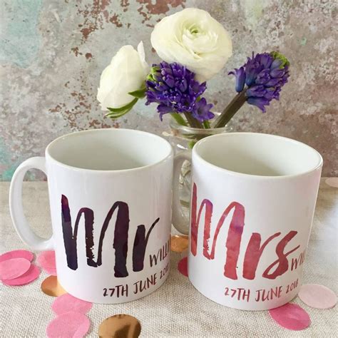 Personalised Contemporary Mr And Mrs Mugs Mr Mrs Mugs Mugs Ceramic Mugs