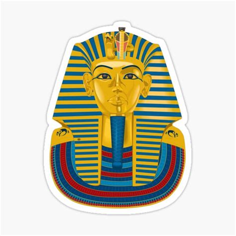 King Tut Mask Sticker By Culturalview Redbubble