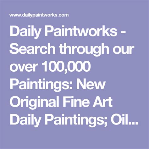 Daily Paintworks Search Through Our Over 100 000 Paintings New