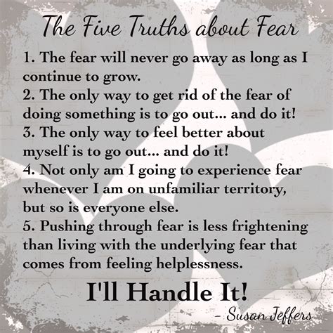 Feel The Fear And Do It Anyway By Susan Jeffers Susan Jeffers Fear