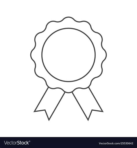 Achievement Badge Icon On White Royalty Free Vector Image