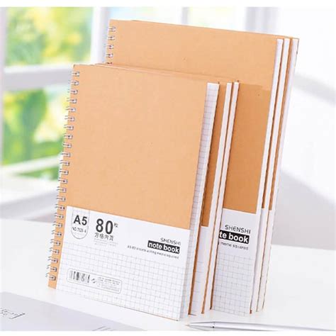 A5 Kraft Paper Cover Spiral Notebook Greenworks Eco Friendly Ts