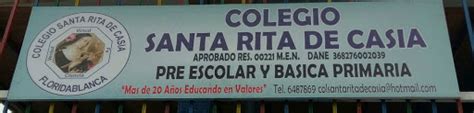 Colegio Santa Rita De Casia Educación Preescolar Y Primaria En Andes