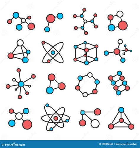 Sistema De La Estructura Molecular Ilustración Del Vector Ilustración