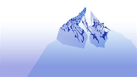 Icy Mountain Landscape On Behance