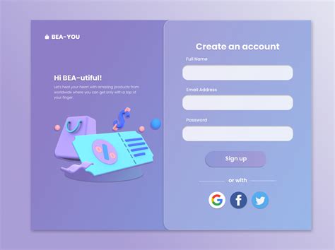 01 Sign Up By Nashz On Dribbble