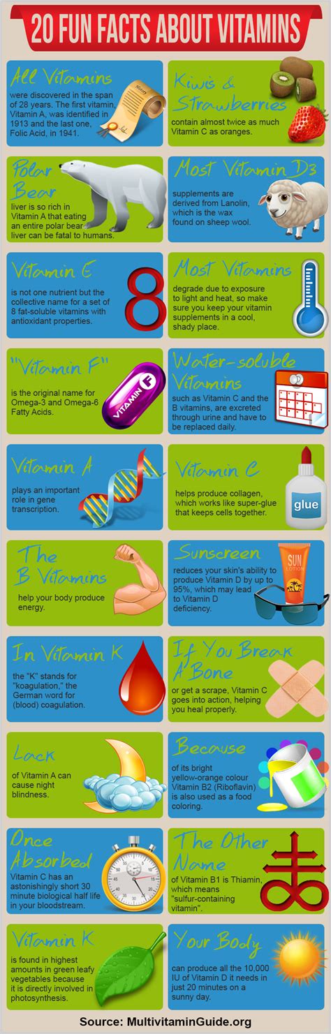 20 Fun Facts About Vitamins Created By