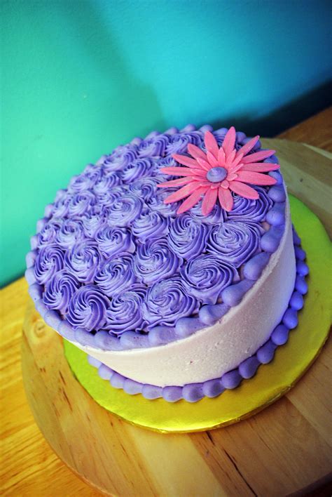 Purple Buttercream Cake Cake Cake Decorating Cupcake Cakes