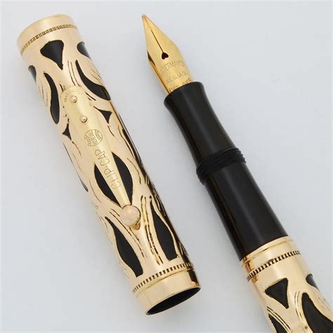 Waterman 0552 12 Fountain Pen Gold Filled Trefoil Filigree Flexible