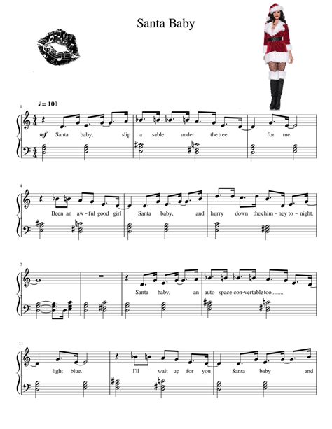 Santa Baby Sheet Music For Piano Download Free In Pdf Or Midi