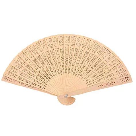 Vintage Folding Bamboo Fan Original Wooden Carved Hand Fan For Wedding