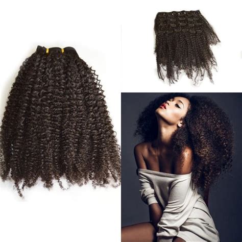 Lovrio is a famous brand with high quality hair extensions. 4C Afro Kinky Curly Clip In Hair Extension For African ...