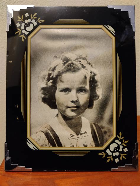 Art Deco Glass And Metal Frame With Shirley Temple Studio Print Etsy